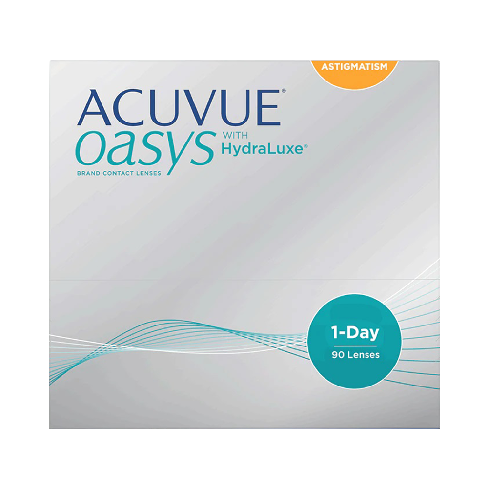 ACUVUE OASYS 1-Day with HydraLuxe for Astigmatism - 90 lentilles journalières 