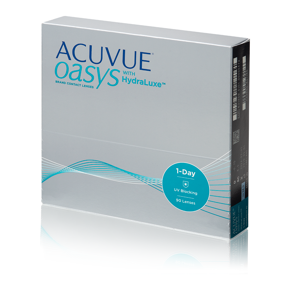 ACUVUE OASYS 1-Day with HydraLuxe - 90 daily lenses 