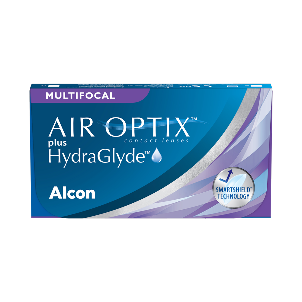 Air Optix Plus HydraGlyde Multifocal - 3 lentilles mensuelles 