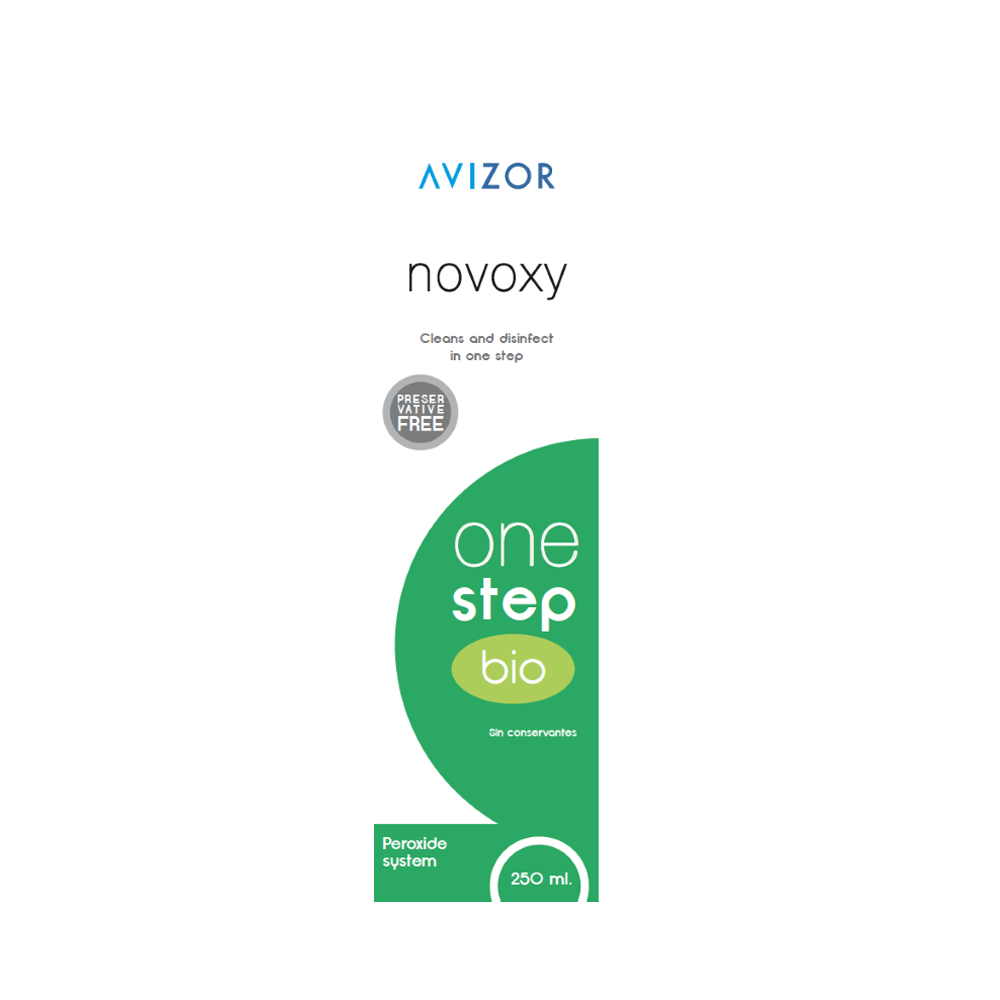 Avizor Novoxy One Step Bioindicateur - 250ml + 30 comprimés + étui pour lentilles 