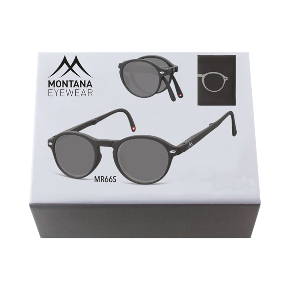 Montana Sun Reading Glasses Bali black BOX66S 