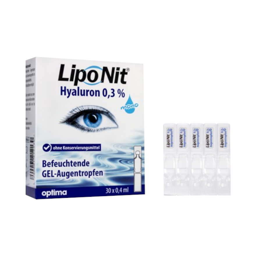 Lipo Nit Augentropfen Gel 0.3% 30x0.4ml Ampullen