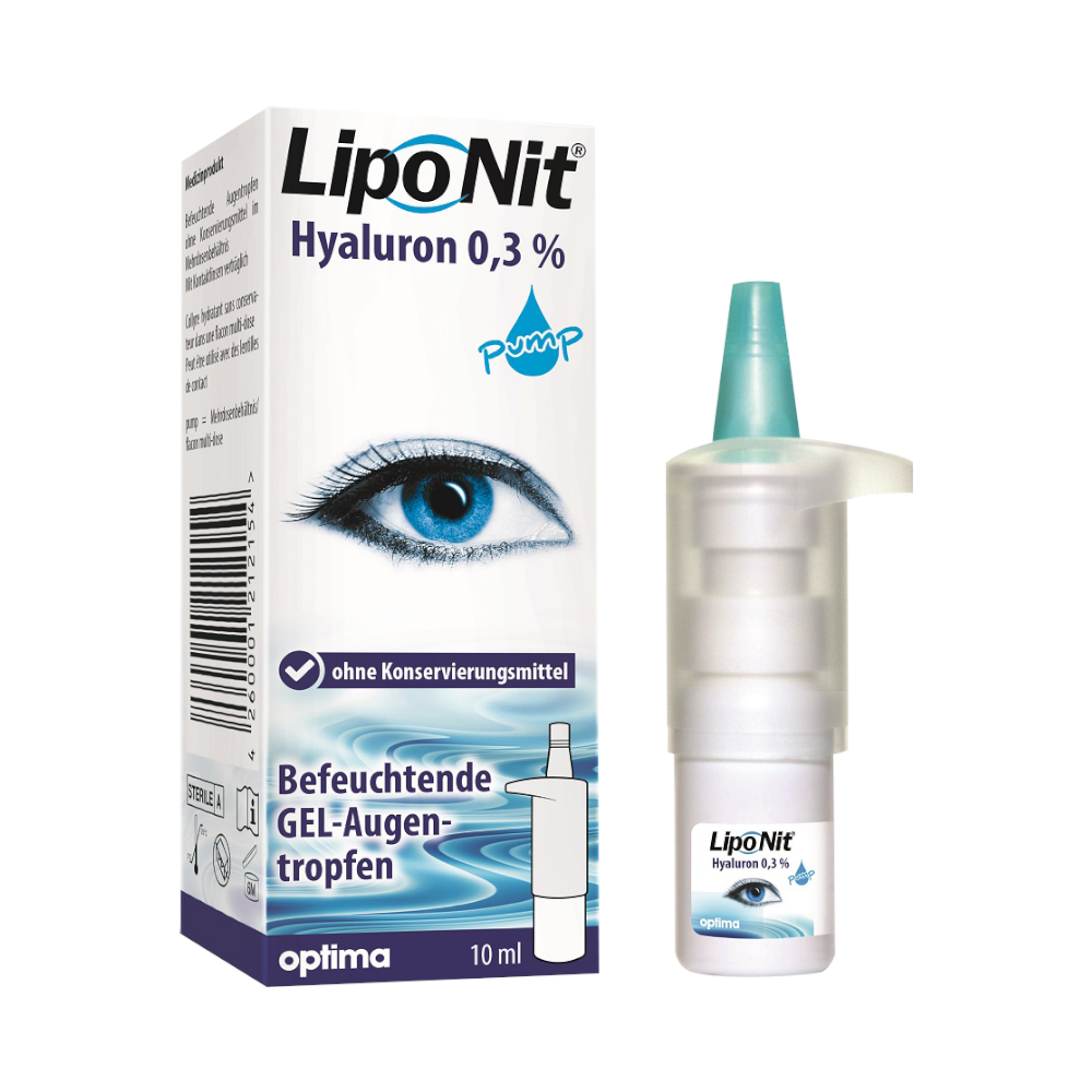 Lipo Nit Augentropfen Gel 0.3% - 10ml Pumpspender 