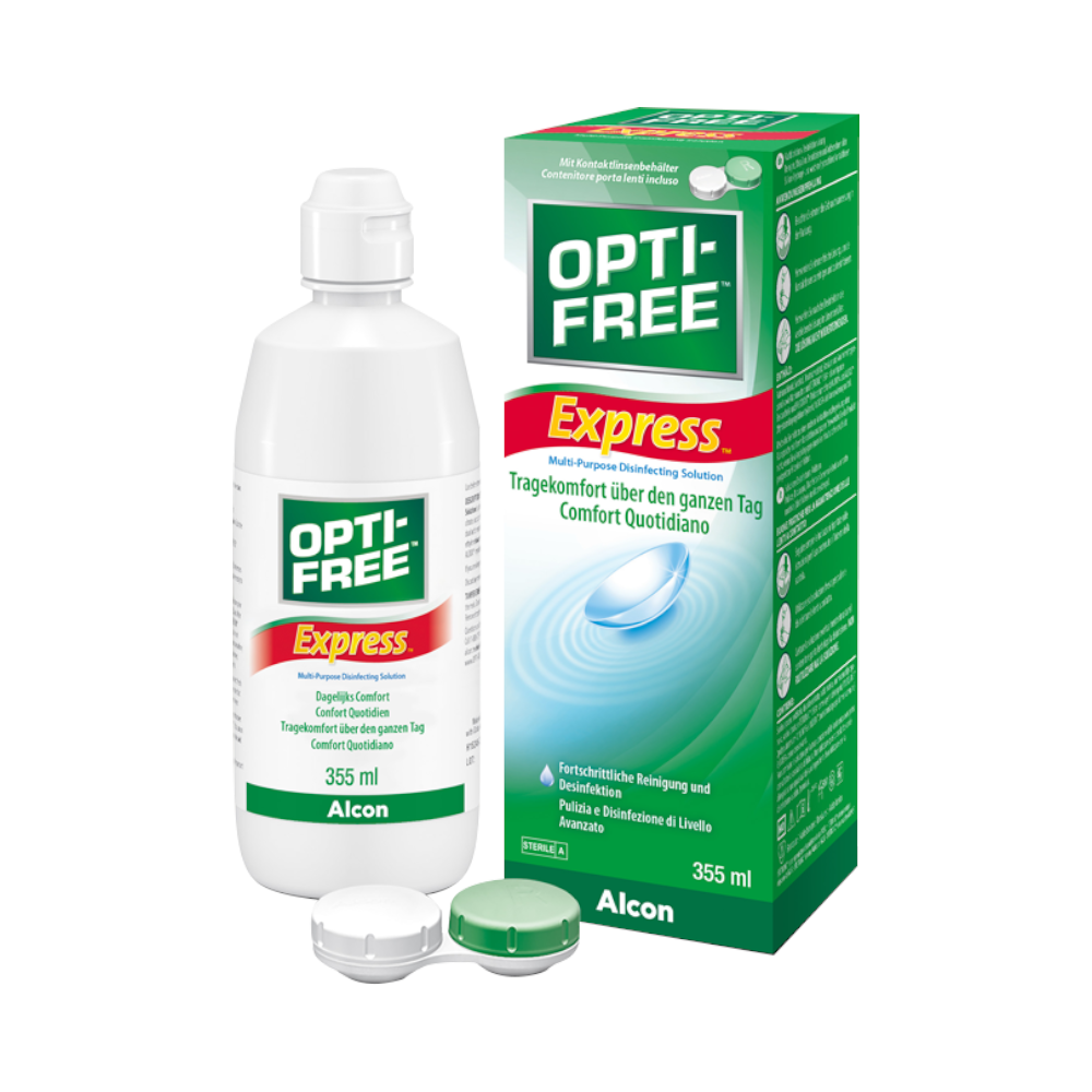 Opti-Free Express - 355ml + étui pour lentilles 