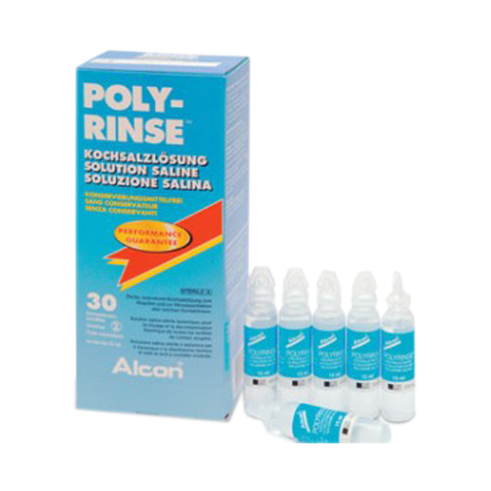 POLY-RINSE Saline Solution - 30x15ml ampoules 