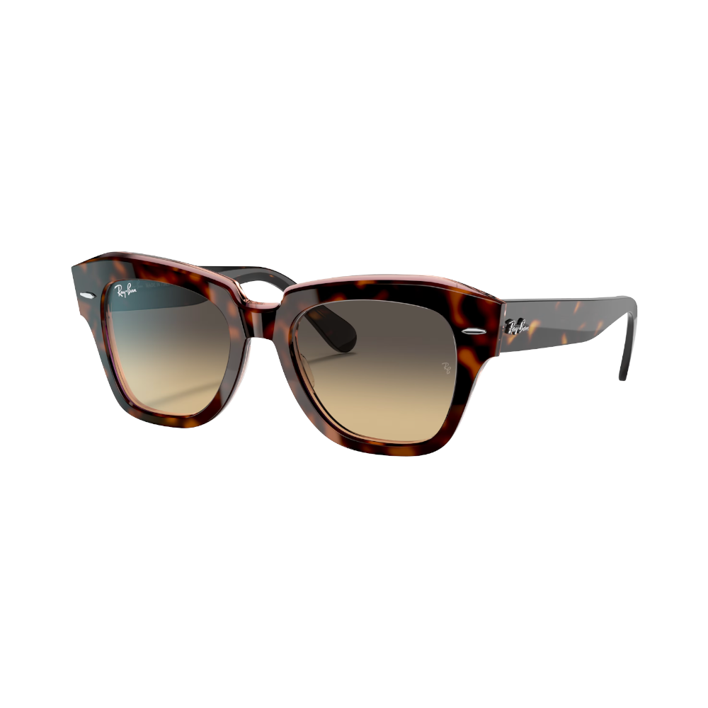 Ray-Ban STATE STREET brown / havana on transparent pink S 