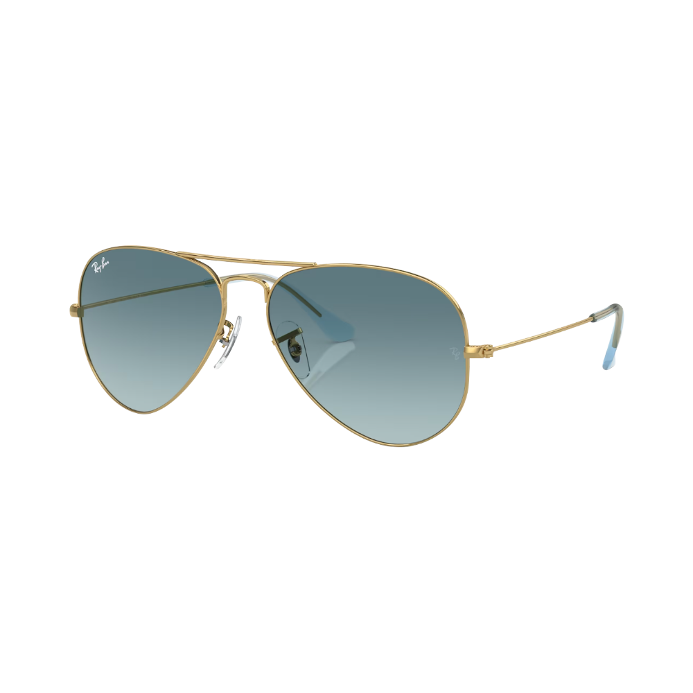 Ray-Ban AVIATOR LARGE METAL blue on gold L 