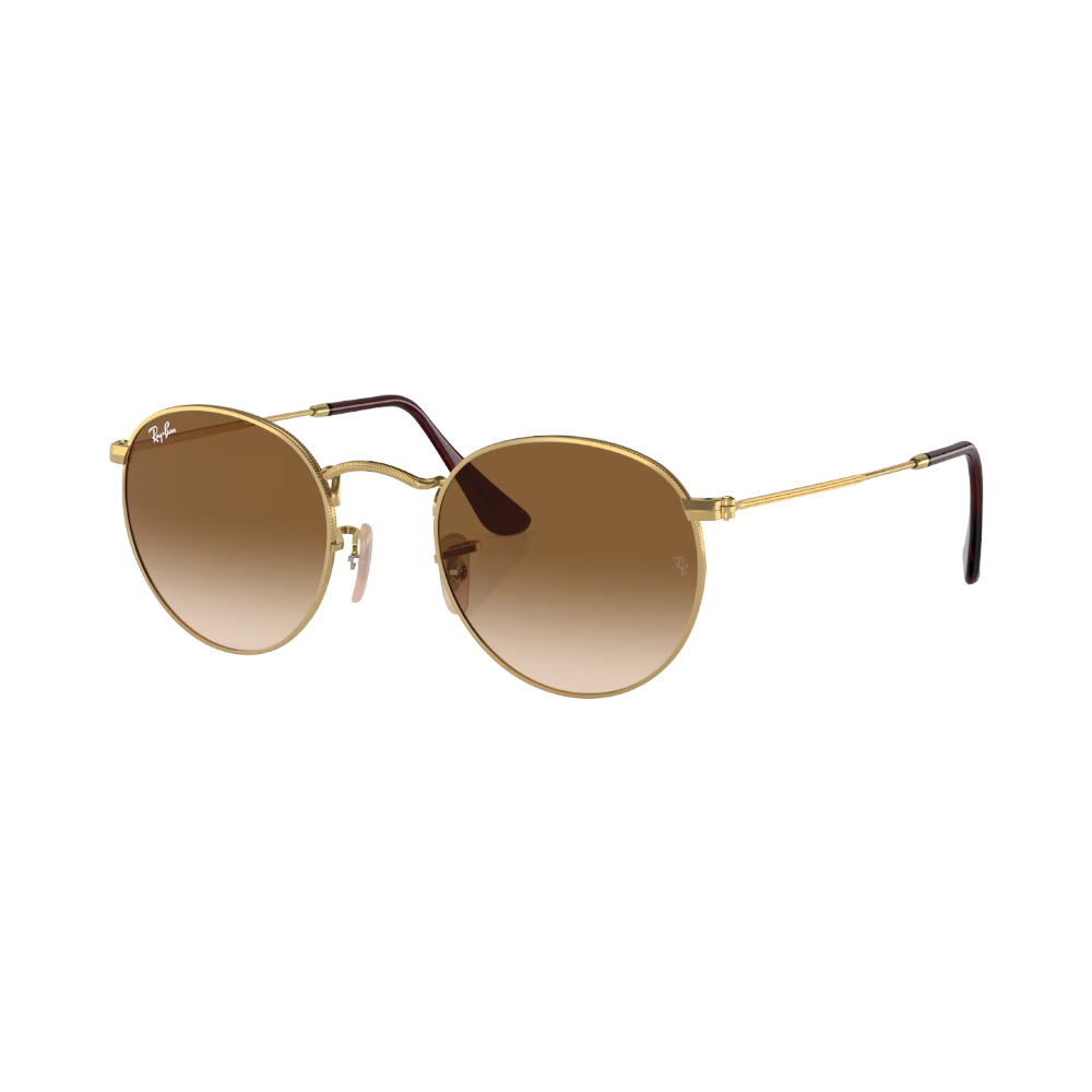 Ray-Ban ROUND METAL Brown on gold S 