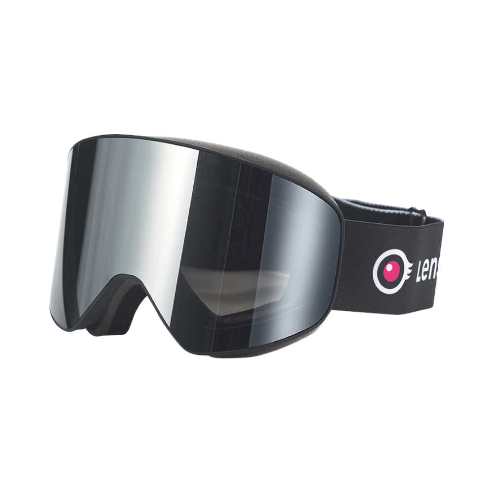 LENSVISION - #GlossyGstaad - matt black with silver mirror 